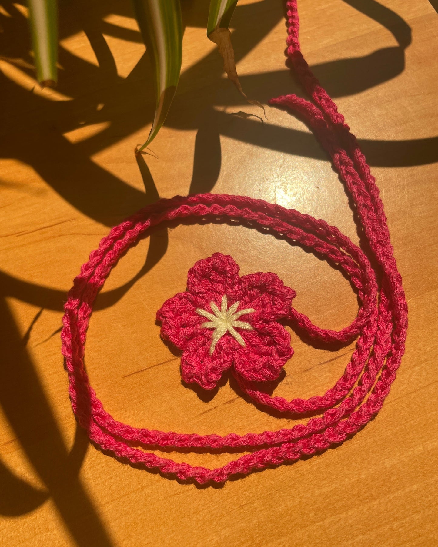 Colier Fleur de Ceriser