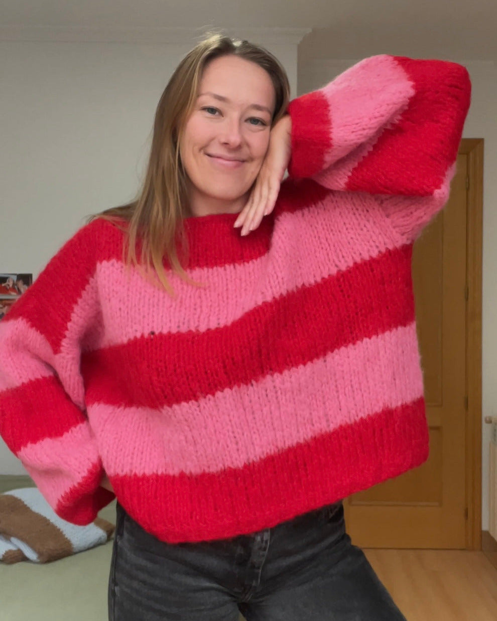 Fluffy Sweater Rose & Rouge