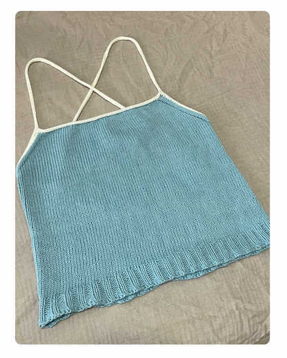 Contrastline Knit Top – Patron Tricot PDF