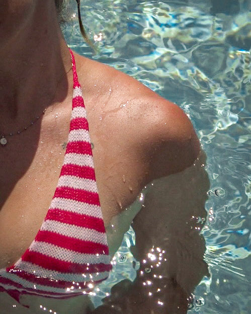 Striped Bikini Top – Patron Tricot PDF