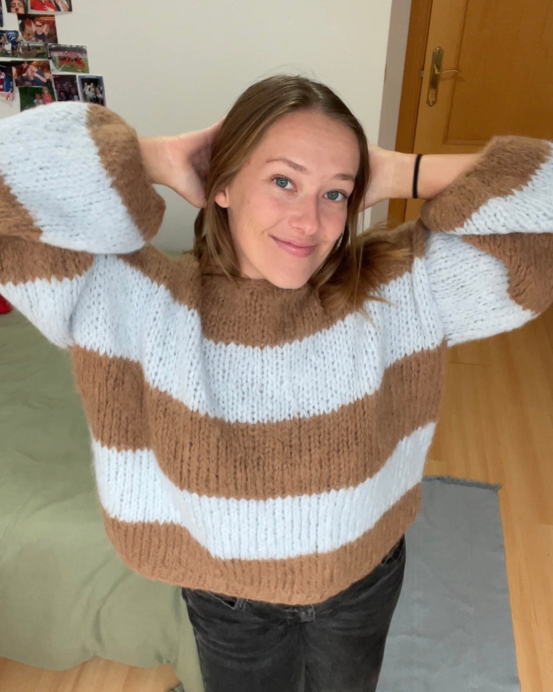 Pattern Fluffy Sweater By Loux