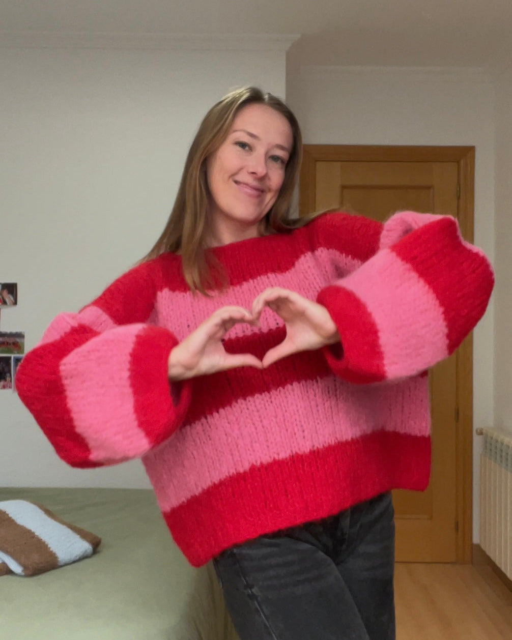 Pattern Fluffy Sweater By Loux