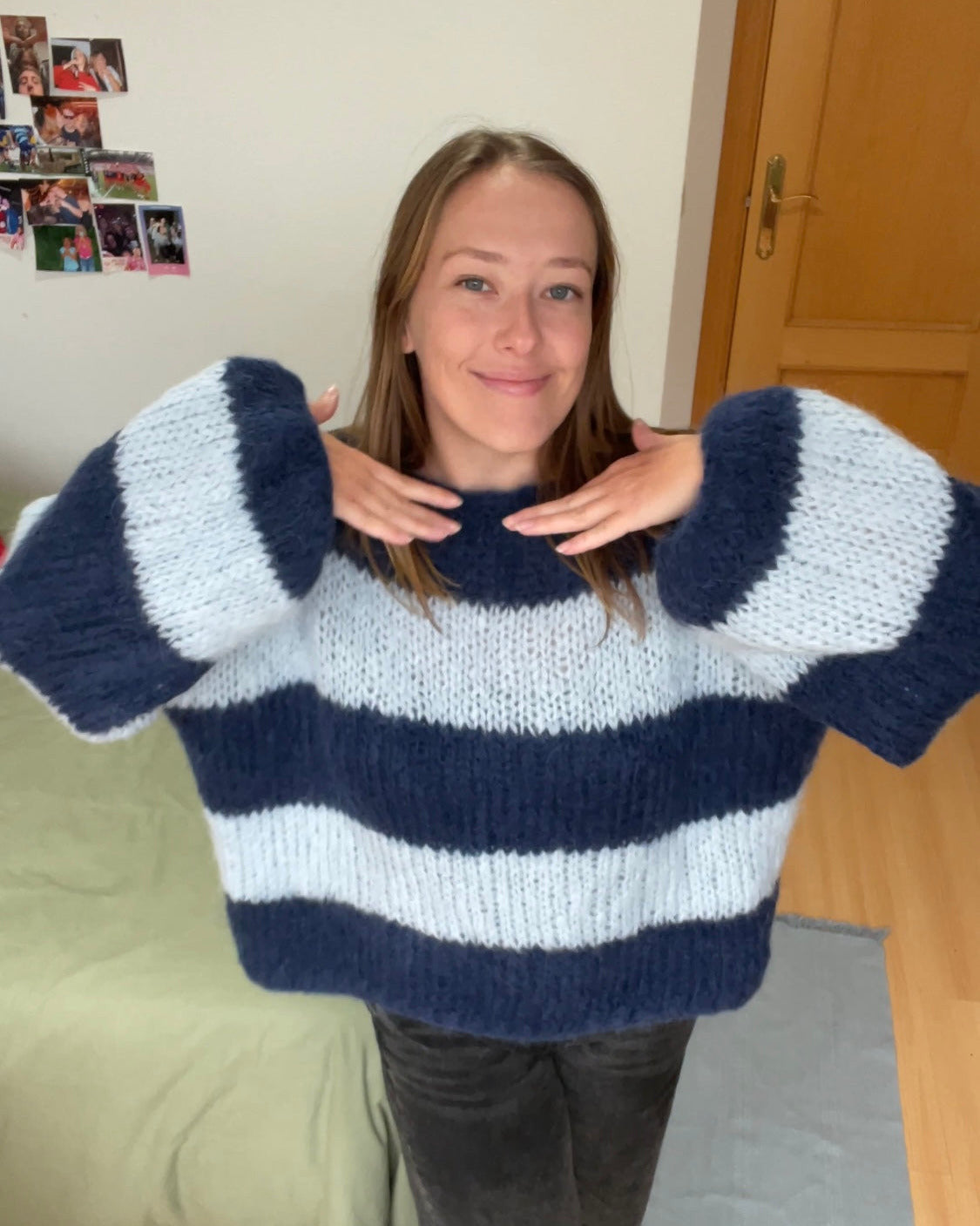 Pattern Fluffy Sweater By Loux