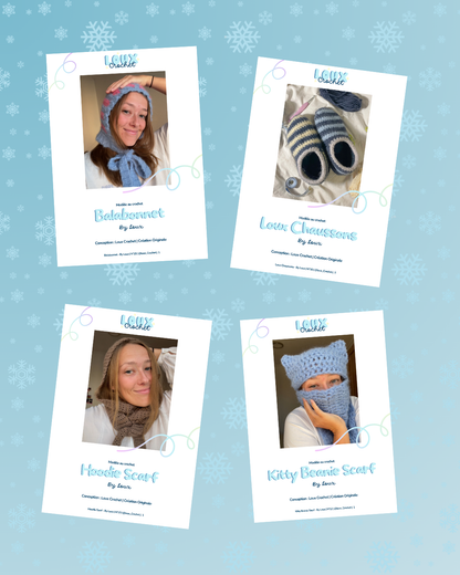 Lot Patterns 4 modèles hivernaux au crochet by Loux