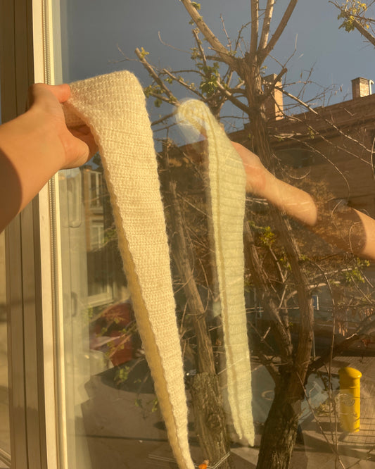 Sophie Scarf Mohair Blanc