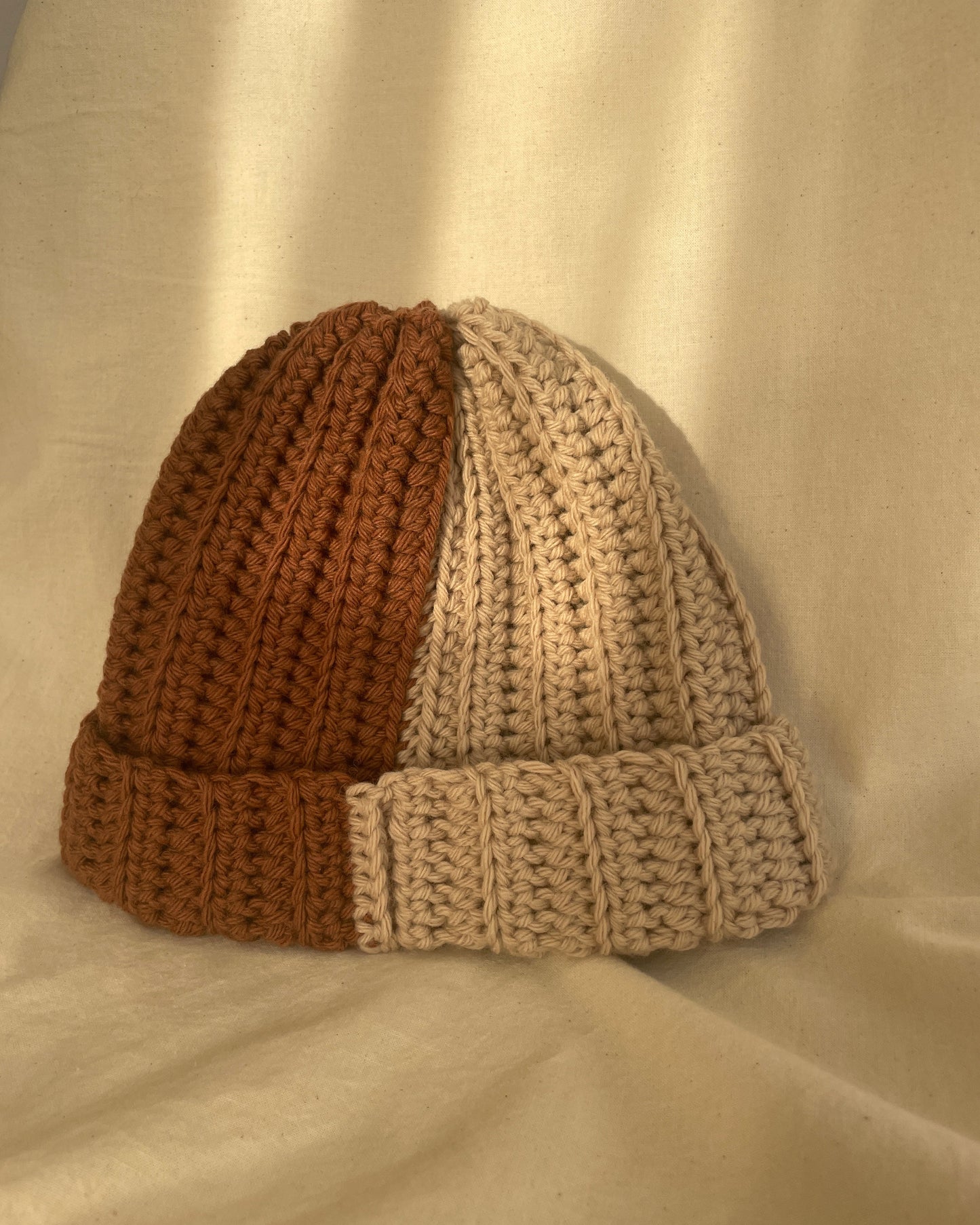 Bonnet Bicolore Marron & Beige