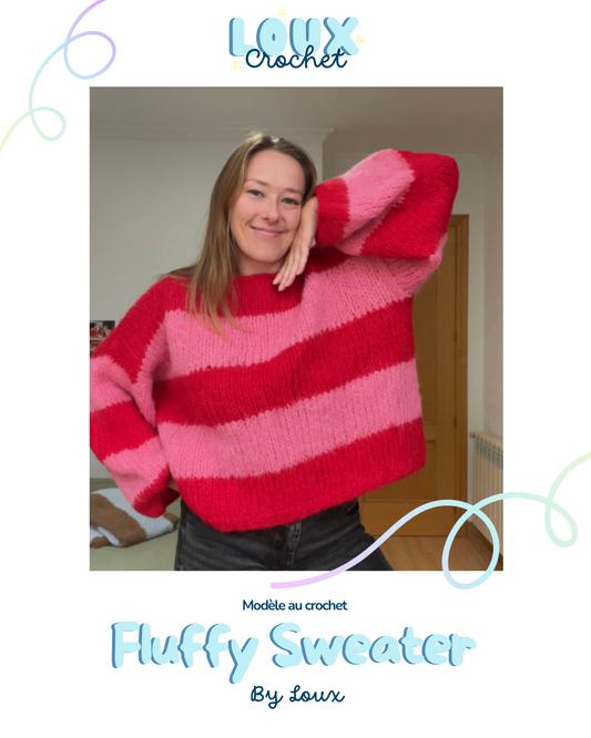 Pattern Fluffy Sweater By Loux