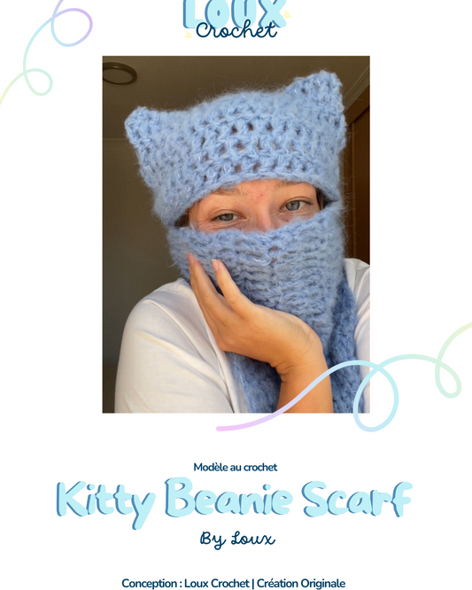 Pattern Kitty Beanie Scarf By Loux