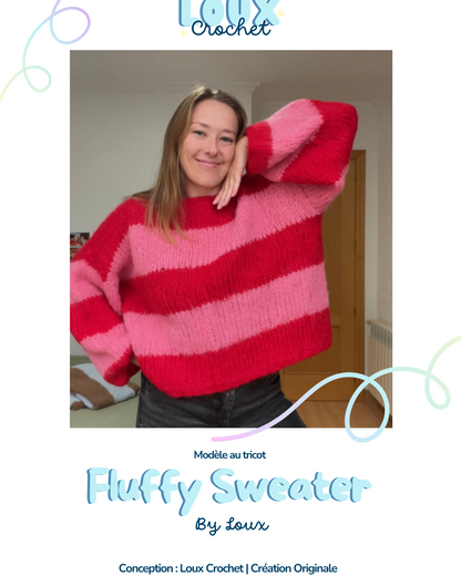 Pattern Fluffy Sweater By Loux